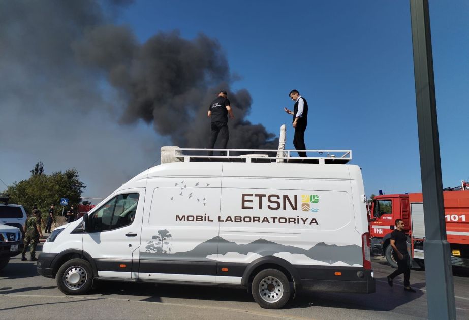 ETSN Suraxanıdakı yanğın ərazisini monitorinq&nbsp;edir