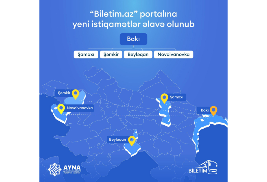 Bakıdan bəzi bölgələrə biletləri onlayn almaq mümkün&nbsp;olacaq