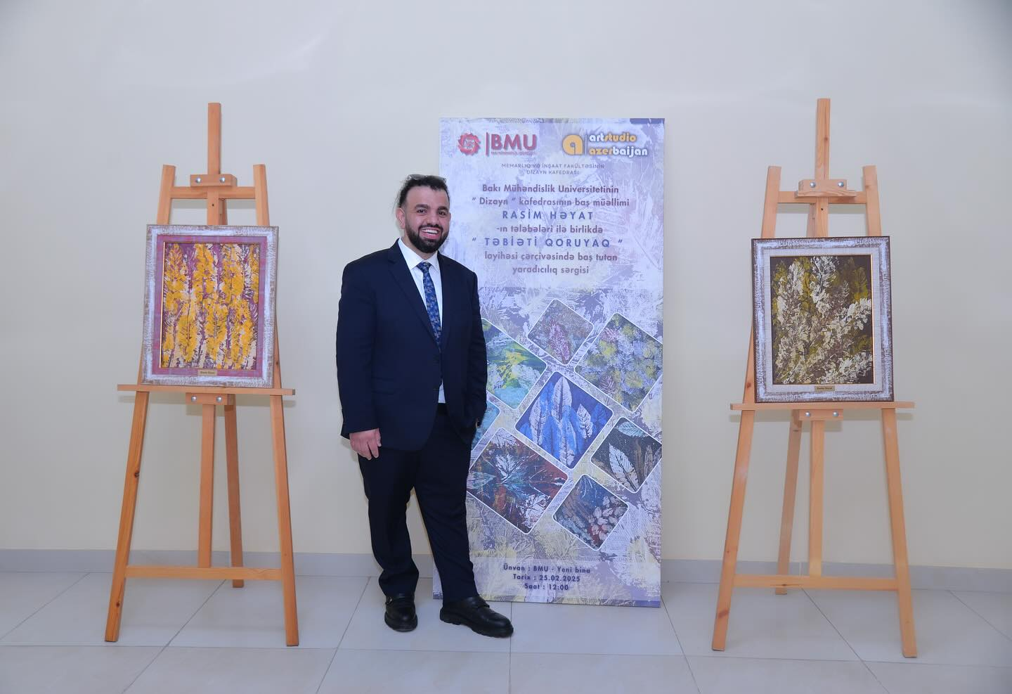 “Art Studio Azerbaijan” MMC-nin təşkilati dəstəyi ilə BMU-da yaradıcılıq sərgisi baş&nbsp;tutub