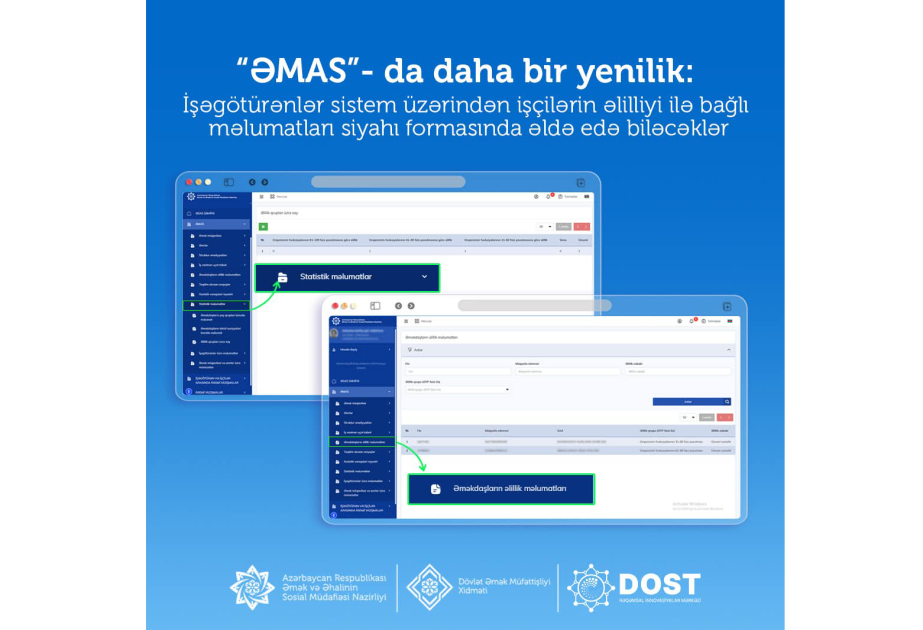 ƏMAS-da yenilik: işəgötürənlər işçilərin əlillik məlumatlarını izləyə&nbsp;biləcəklər