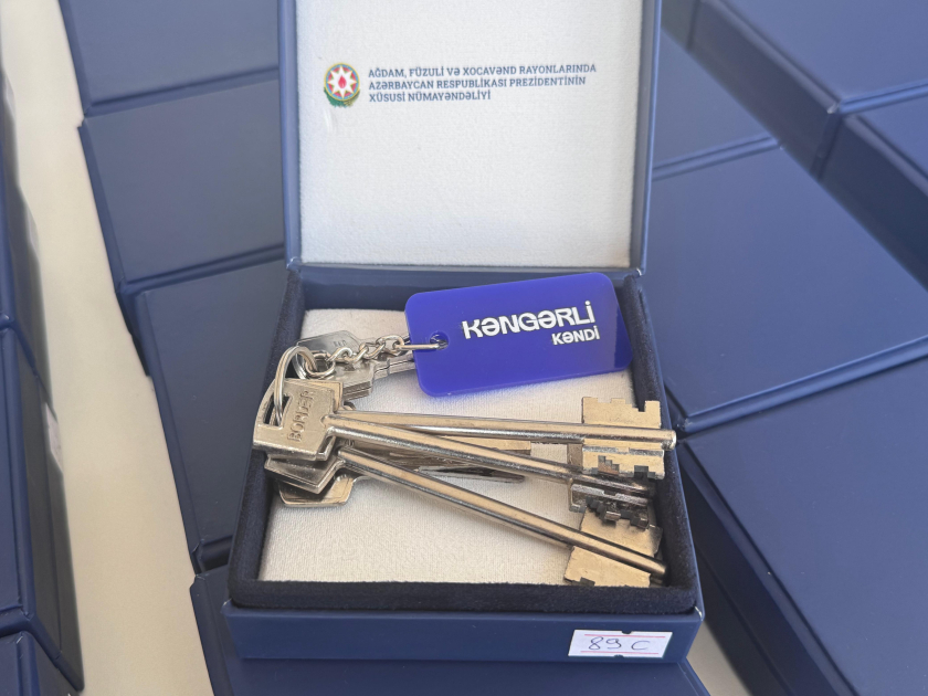 Ağdamın Kəngərli kəndinə köçən daha 49 ailəyə evlərinin açarları təqdim&nbsp;olunub